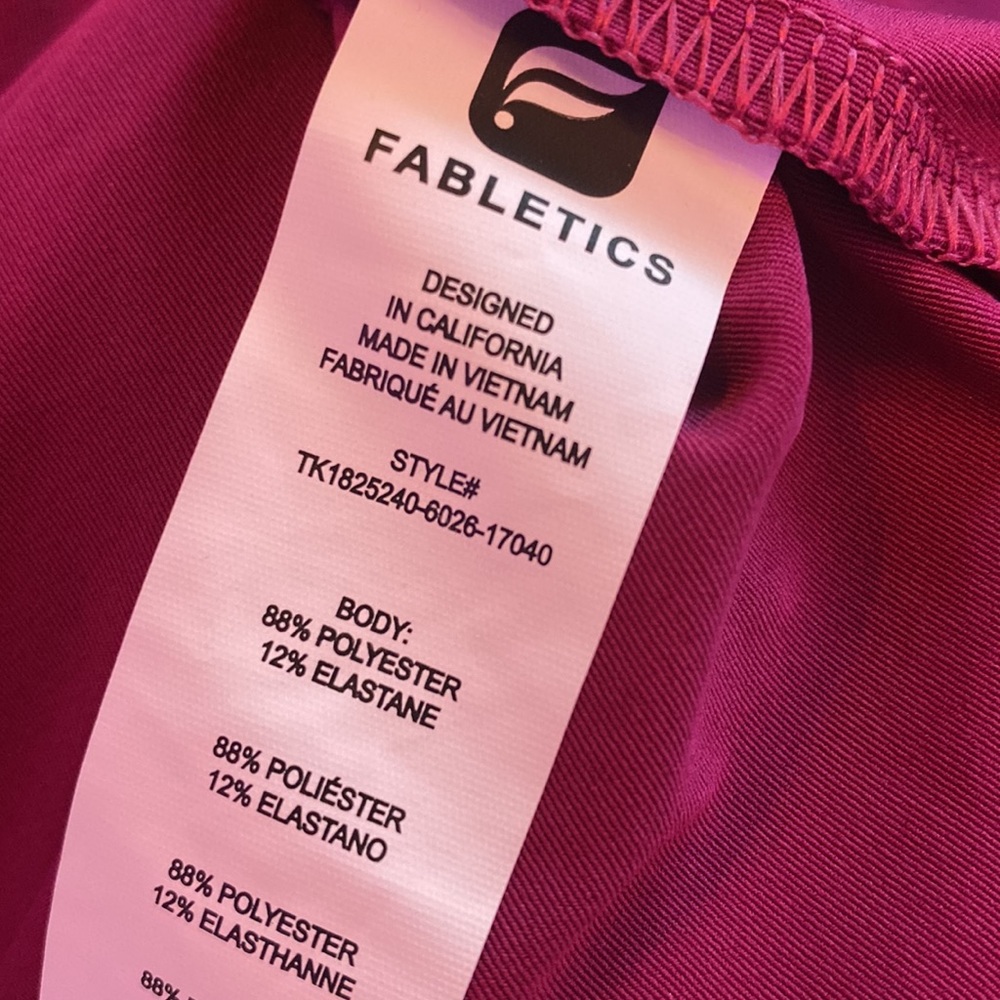 Medium Maroon Fabletics Racerback Tank - Picture 4 of 5
